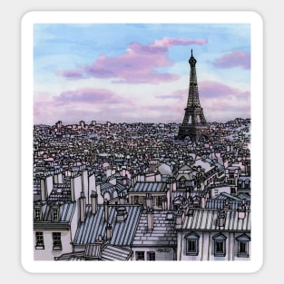 Paris in Purple Sticker